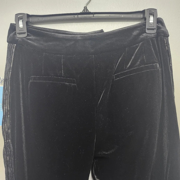 Draper james women's velvet fly front pants with side sequin size 10 bla… - Picture 10 of 13